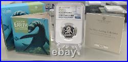 2021 NGC Graded PF70 UC FR Plesiosaurus Silver Proof 50p Coin Royal Mint 1 Of 6