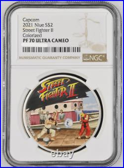 2021 Niue Street Fighter II 1 oz Silver Colorized Coin NGC PF 70 UCAM