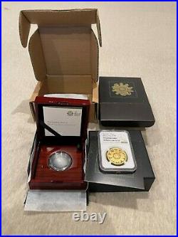 2021 PF70 Queen's Beasts Completer Gold Proof 1 oz £100 Coin Royal Mint NGC