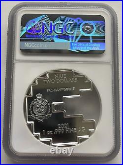 2021 Pac Man-Shaped NGC MS68 Graded 1 oz 999 Silver Niue Mint Uncirculated Coin