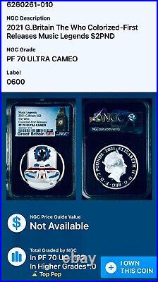 2021 Royal Mint Music Legends The Who £2 Silver Proof 1oz Coin NGC PF70UC FR