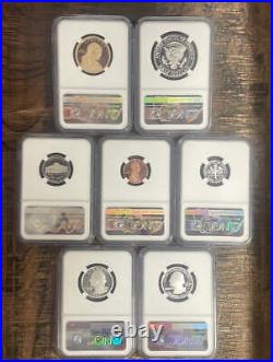 2021 S 7-Coin Silver Proof Set NGC PF70 Ultra Cameo AR