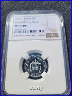 2021 Silver 1p recycled privy mark? Royal Mint? The top One @ NGC? MS 70 DPL