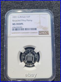 2021 Silver 1p recycled privy mark? Royal Mint? The top One @ NGC? MS 70 DPL