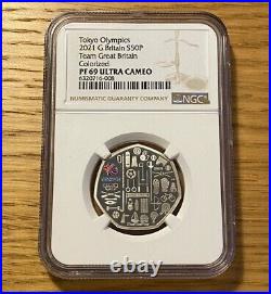 2021 TeamGB Tokyo Olympics Silver Proof PF69 S50P Royal Mint NGC Graded