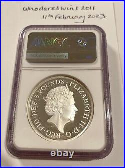 2021 UK £5 Silver Queen's Beasts Completer 2oz NGC PF70 Royal Mint Ultra Cameo