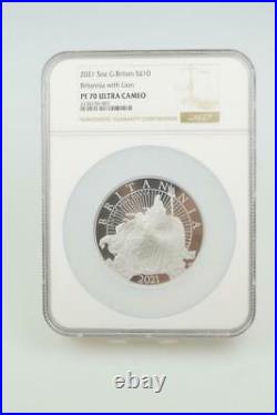 2021 UK Britannia 5 oz five ounce silver proof coin Royal mint NGC PF70