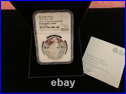 2021 UK QUEENS BEASTS SILVER WHITE GREYHOUND NGC PF 70 Mint Box & COA
