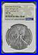 2021 W Burnished Silver Eagle, Type 2, Ngc Ms 70, 35th Anniversary Label