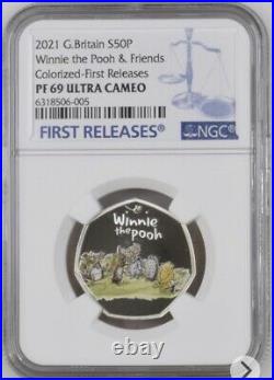 2021 Winnie The Pooh & Friends NGC Graded PF69 UC Silver Proof Coin Royal Mint