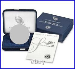 2021 w proof silver eagle, heraldic type 1, ngc pf70 uc, brown label