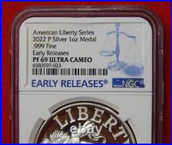 2022 American Liberty Series Silver Medal NGC PF69 Ultra Cameo Free US Ship