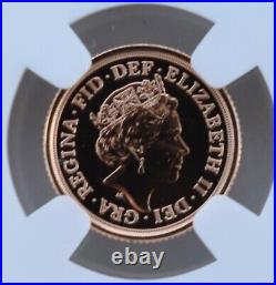 2022 Gold 1/4 Sovereign Quarter NGC MS69 DPL Britain Royal Mint