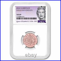2022 Great Britain Gold Sovereign NGC MS-69 (Memorial Label) SKU#260266