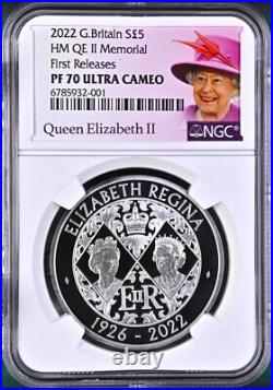 2022 HM queen elizabeth II memorial £5 5 pound silver proof coin ngc pf70 uc fr
