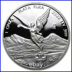 2022 Mo Mexico Libertad 1 onza PROOF Silver coin NGC PF69UC 3,400 Minted