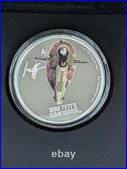 2022 NGC Niue Star Wars Boba Fett's Starfighter 1 oz Silver Proof Coin PF69 UC