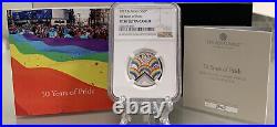 2022 Pride 50p Silver Proof NGC Graded PF70UC Royal Mint Limited Edition 4000