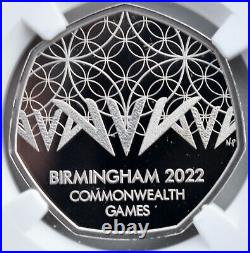 2022 Proof 50p Commonwealth Games PF70 NGC Fifty Britain Royal Mint