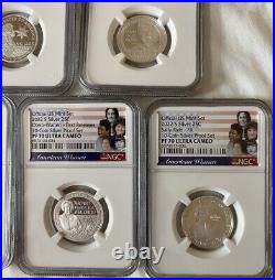 2022 S Silver 99.9 25C American Women 5 coin NGC FR PF70 ULTRA CAMEO