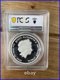 2022 Tuvalu Bart Simpson 2oz Silver Proof Coin PCGS PR70DCAM Defects on Coin