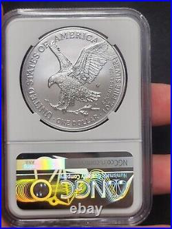 2022 W Burnished $1 Silver Eagle NGC MS70 FDI First Day of Issue Iwo Jima