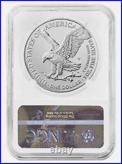 2022 W Burnished $1 Silver Eagle NGC MS70 First Day of Issue, FDI %%