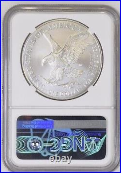 2022 W Burnished $1 Silver Eagle NGC MS70 First Releases 35h Anni Label %%