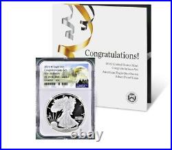 2022 W Proof Silver Eagle From Congratulations Set, Ngc Pf70uc, First Releases
