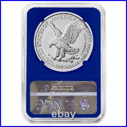2023 $1 American Silver Eagle 3pc Set NGC MS70 FDI Flag Label Red White Blue