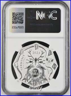 2023 Germania Witchcraft Seeress 1oz Silver Octagonal Coin NGC MS 70