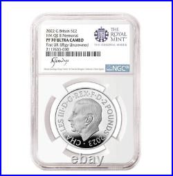 2023 His Majesty King Charles Effigy 1oz Silver Proof 2-COIN Set LE 500 NGC PF70
