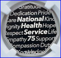 2023 Proof 50p NHS National Health Service PF70 NGC Fifty Britain Royal Mint
