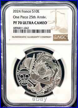 2024 France 10 Euro One Piece Proof 22.2g. 999 Silver Coin NGC PF 70 UCAM