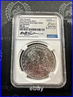 2024 Mesa Grande Sovereign Nation NGC MS70 1 oz Silver FR Signed Beth Zaiken