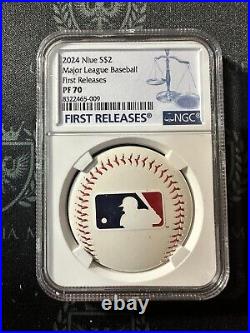 2024 Niue 1 oz Proof Silver Colored Major League Baseball NGC PF70 1st Release