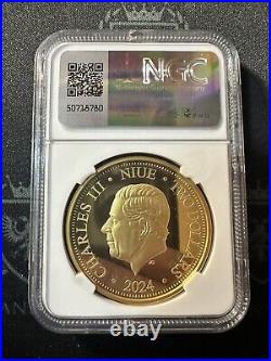 2024 Niue 1 oz Silver Proof Disney The Lion King NGC PF70 UC 1st Release Gilded