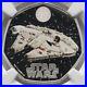 2024 Star Wars Millennium Falcon G Britain SILVER Proof Colorized Coin, NGC PF70