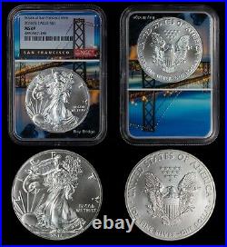 6-Coin Lot 2011-2017-S 1 oz Silver Eagle Struck San Fran NGC MS 69 E1750