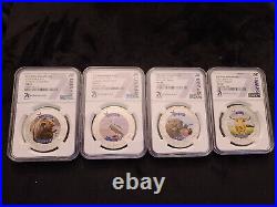7k Metals 2021 Cook Islands S$5 US State Animal Series MS70 Silver Coin Lot