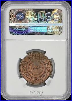A Lovely Pridmore-96 Ngc Ms64 Rb 1843 Wekande Mills 1881 Token Toned Mint Reds