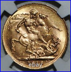 AUSTRALIA 1918 P GOLD COIN SOVEREIGN NGC MS63 BU Uncirculated Perth Mint