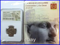 CONSTANTINE I ROMAN EMPEROR AD 307-337 COIN NGC CERTIFIED AU AUTHENTIC lot #1969