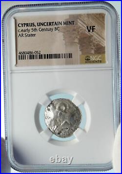 CYPRUS Uncertain Mint RARE Authentic Ancient 500BC SIlver Greek Coin NGC i83836