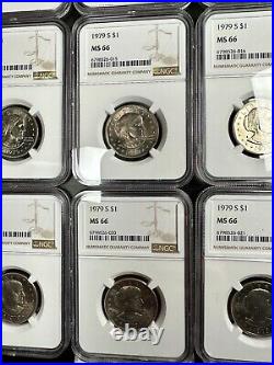 Dealer Lot of 20 NGC MS66 1979-S Susan B Anthony Dollars Exact Coins Photos