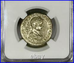 Elagabalus 218-222 AD BI Tetradrachm 26mm 12h Syria Antioch Mint NGC AU