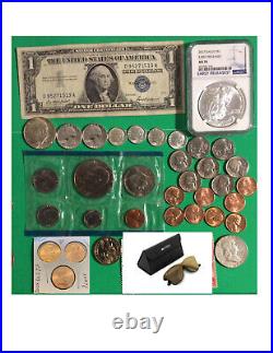 Estate Sale Old Coins Lot, Silver & More! 1007B