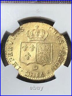 France 1786-d Louis XVI Gold 2 Louis Dor Lyon Mint Ngc Ms61