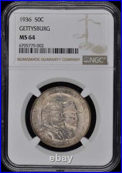 GETTYSBURG 1936 Silver Commemorative 50C NGC MS64