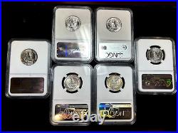 Graded Washington Silver Quarters (Lot of 6) NGC (MS 66)